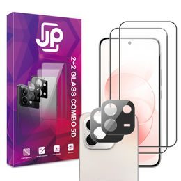 JP 5D Combo pack, Set 2 folii sticlă securizată 5D și 2 protecții cameră foto, Xiaomi Redmi Note 17 Pro Max 5G