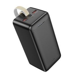 Hoco J111D PowerBank 50000 mAh, 2x USB, USB-C, Micro-USB, PD30W, z LED in vrvico, črna