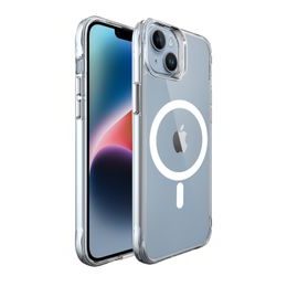 JP MagFit MagSafe obal s 3M SGS certifikátom, iPhone 14 Plus / 15 Plus, priehľadný