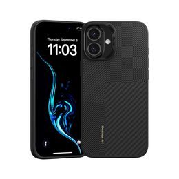 Benks Montage Magnetic Armor Pro Kevlar husă Metal Frame, iPhone 16, negru