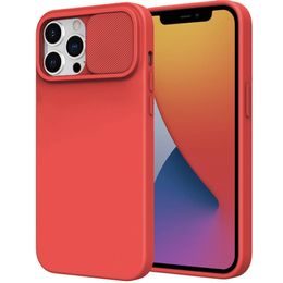 Husă cu capac pentru cameră, iPhone 14 Plus, roșie