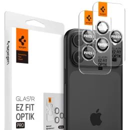 Spigen Optik.TR Ez Fit προστασία κάμερας, 2 τεμάχια, iPhone 14 Pro / Max / 15 Pro / Max / 16 Pro / Max / 17 Pro / Max, crystal clear