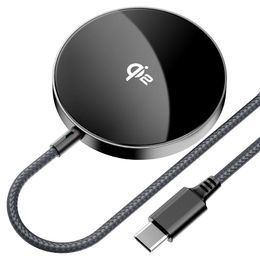 Acefast E24 brezžična MagSafe polnilnica, Qi2, 15 W, 2,25 A, USB-C, 1,2 m, siva