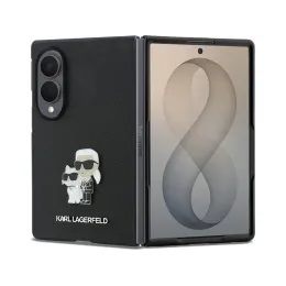 Samsung Galaxy Z Fold 8 ümbris – Karl Lagerfeld Saffiano Karl&Choupette Metal Pin – must