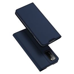 Dux Ducis Skin Leather case, könyv tok, Samsung Galaxy A03s, kék