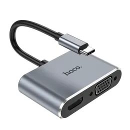 Hoco HB30 adaptér HUB USB-C na HDTV + VGA + USB3.0 + USB.C PD100W + HDMI