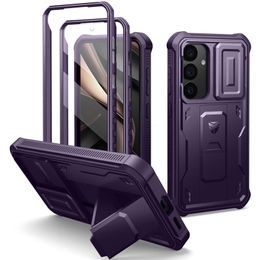 Dexnor 360 Kickstand Camprotector etui Samsung Galaxy S25 Plus, fioletowy