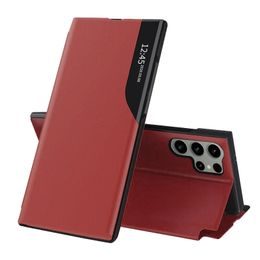 Eco Leather View Case, Samsung Galaxy S25 Ultra, piros