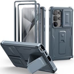 Dexnor 360 Kickstand Camprotector borító Samsung Galaxy S25 Ultra, kék
