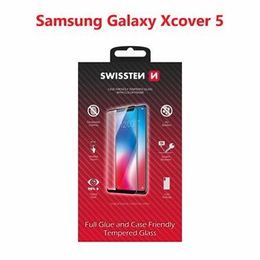 Swissten Full Glue, Color frame, Case friendly, Védő edzett üveg, Samsung Galaxy XCover 5, fekete