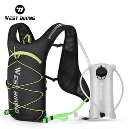 West Biking Multifunkcijski nahrbtnik z vodno vrečko, črno-zelen