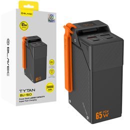 Blavec akupank BJ-50 30 000 mAh 65W 2× USB-C + 2× USB-A – must
