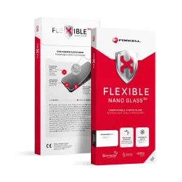 Forcell Flexible 5D Full Glue υβριδικό γυαλί, iPhone 15, μαύρο