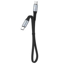 Dudao L10C kabel USB-C - USB-C, PD 100W 5A, 0,23 m, črn