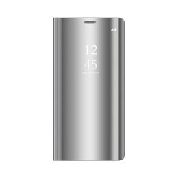 Clear view strieborné púzdro na telefon Samsung Galaxy A12 / M12