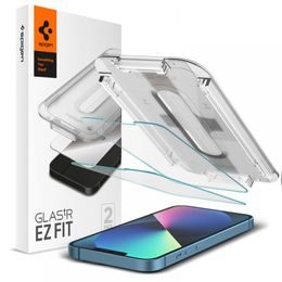 Spigen Glass.TR EZFit cu aplicator, 2 bucăți, Folie de sticlă securizată, iPhone 13 / 13 Pro