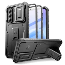 Tech-Protect Kevlar Cam+ Schutzhülle für Samsung Galaxy A57 5G - Hybrid Case mit Kameraabdeckung und Ständer - Schwarz