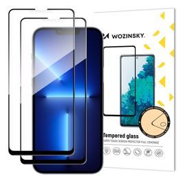 Wozinsky 2x 5D Zaščitno kaljeno steklo, iPhone 13 Pro Max / 14 Plus, črn