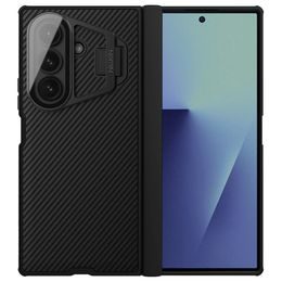 Samsung Galaxy Z Fold 7 aizsargvāciņš – Nillkin CamShield Prop ar kameras aizsargu un statīvu – melns