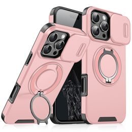 Camslide Stand obal, iPhone 16 Pro, růžový