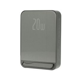 Fém Magsafe Powerbank állvánnyal, 10000mAh, PD20W, szürke