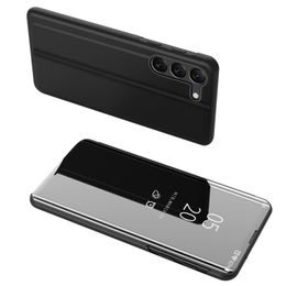 Clear view husă neagră pentru telefon Samsung Galaxy S23 Plus