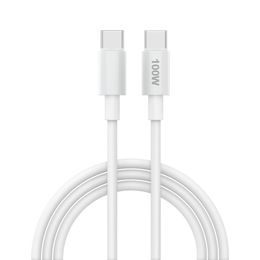 Καλώδιο USB-C - USB-C, PD 100W, 1m, λευκό