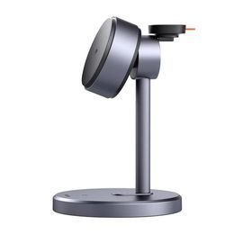 Mcdodo Kabellose Ladestation 3-in-1 (CH-2460) für Apple - 22,5W Qi2 Wireless Charger mit magnetischer Halterung - Grau