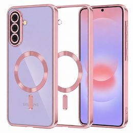 Samsung Galaxy A37 5G dėklas – Techsuit Luxury Crystal MagSafe – rožinė
