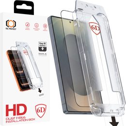 Tel Protect Dust-Free Easy Fit 6D Panzerglas für Samsung Galaxy S25 Ultra - Gehärtetes Displayschutzglas - Schwarz