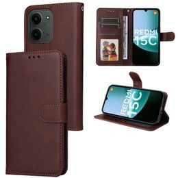 Θήκη Magnet, Xiaomi Redmi 15C, καφέ