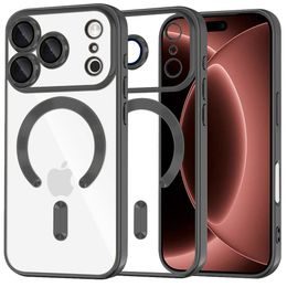 iPhone 17 Pro Max / 18 Pro Max ümbris – Techsuit Luxury Crystal MagSafe – must