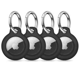 Tech-Protect Rough obesek, Apple AirTag, črn, 4 kosi