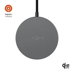 FIXED MagPad Slim vezeték nélküli töltő, MagSafe, Qi2.2, 25W, űrszürke