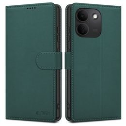 Tech-Protect Wallet Schutzhülle für Xiaomi Redmi Note 17 Pro Max 5G - Kunstleder mit Kartenfächern - Grün