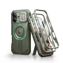 Dexnor MagSafe 360 Kickstand Camprotector калъф iPhone 17, зелен