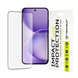 Oppo Reno16 F / Reno16 FS apsauginis stiklas – Techsuit 111D grūdintas stiklas – juoda