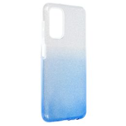 Hülle Forcell Shining, Samsung Galaxy A13 4G, silber-blau