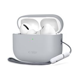 Tech-Protect Silikonska maska, Apple AirPods Pro 3, siva