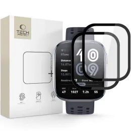 Tech-Protect Hibridno staklo Flex+, Amazfit Bip 6, crno, 2 komada