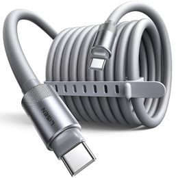 Lisen L115 USB-C – USB-C laidas, 100 W, 3 m – pilka