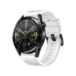 Strap One Silikon-Armband für Huawei Watch GT 3 42 mm, weiß