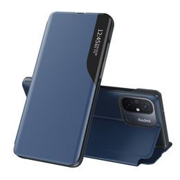 Eco Leather View Case, Xiaomi Redmi 11A / Poco C55 / Redmi 12C, albastră