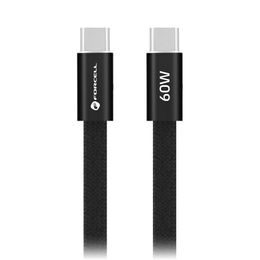 Cablu Forcell F-Energy USB-C - USB-C, QC4.0, PD, 3 A, 60 W, 1,2 m, negru