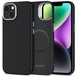 Tech-Protect Ion Carbon MagSafe, iPhone 14, crno-srebrna
