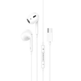Borofone BM30 Max Akustične slušalke s priključkom USB-C in mikrofonom (DAC), bele barve
