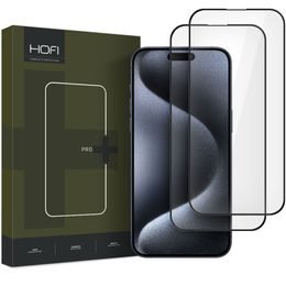 Hofi Pro+ Zaščitno kaljeno steklo, iPhone 16, 2 kosa, črn