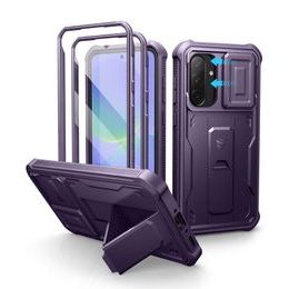 Dexnor 360 Kickstand Camprotector obal Samsung Galaxy A36, fialový