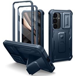 Dexnor 360 Kickstand Camprotector etui Samsung Galaxy S25 Plus, niebieski