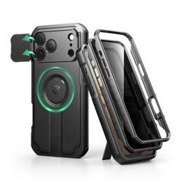 Custodia Dexnor Privacy MagSafe Kickstand Camprotector iPhone 17 Pro Max, nero